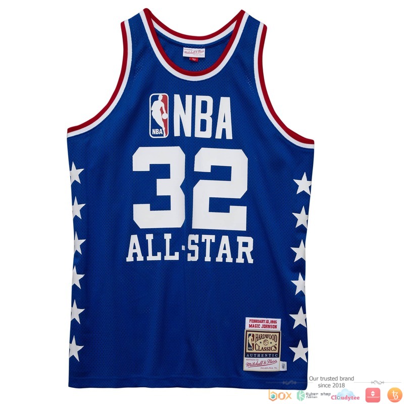 Magic Johnson 32 All Star NBA Basketball Jersey