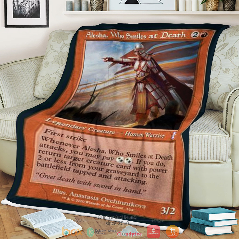 Alesha, Who Smiles at Death Magic The Gathering fleece blanket 2 Magic The Gathering Alesha Who Smiles at Death Blanket