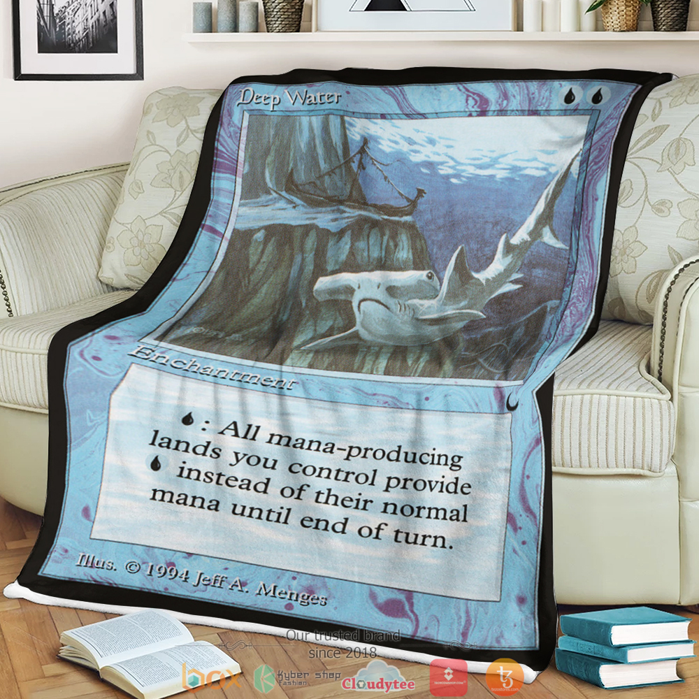 Deep Water Magic The Gathering fleece blanket 2 Magic The Gathering Deep Water Blanket