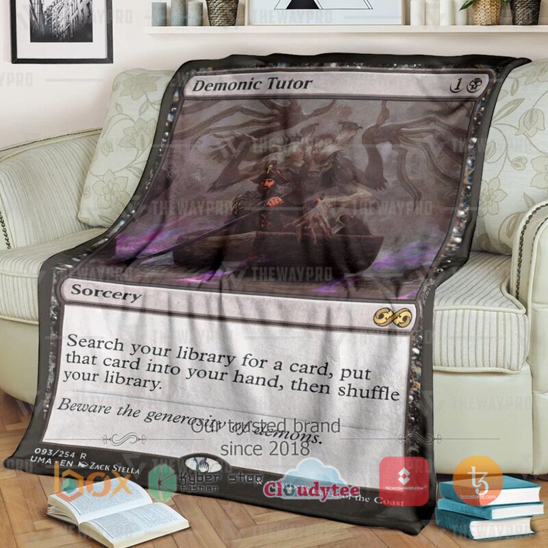 Magic The Gathering Demonic Tutor Blanket