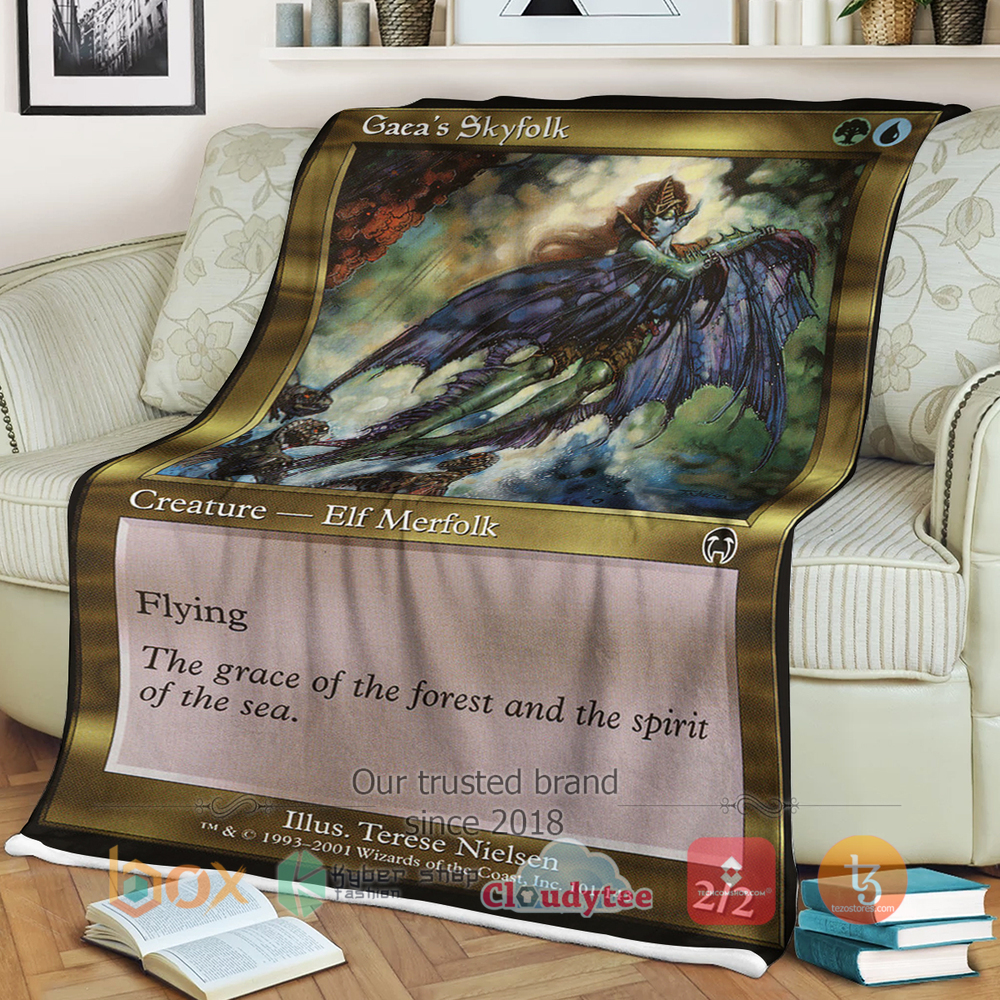 Magic The Gathering Gaeas Skyfolk Blanket