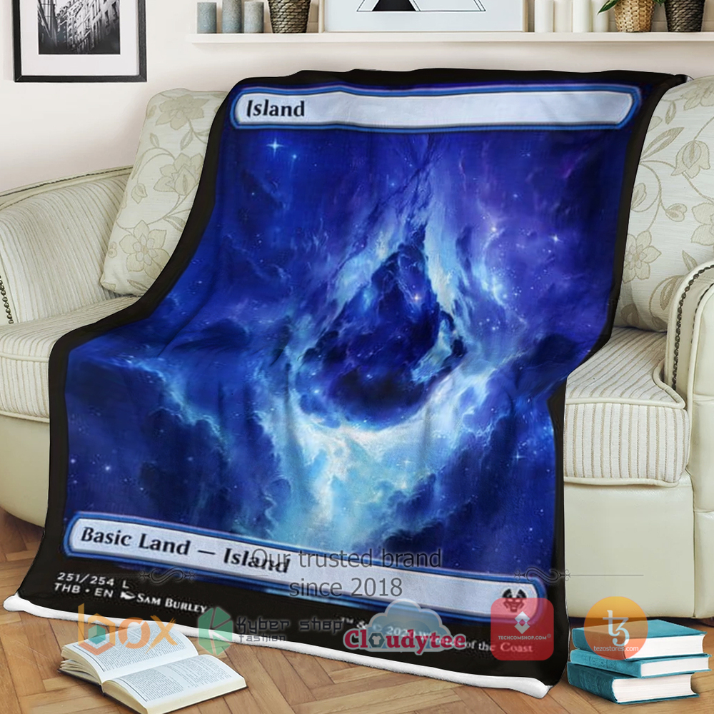Magic The Gathering Island Basic Land Blanket