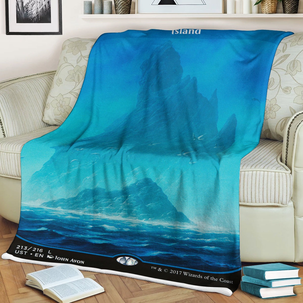 Magic The Gathering Island Sherpa Blanket