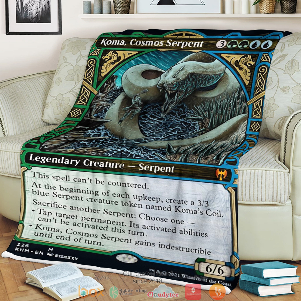 Magic The Gathering Koma Cosmos Serpent Blanket