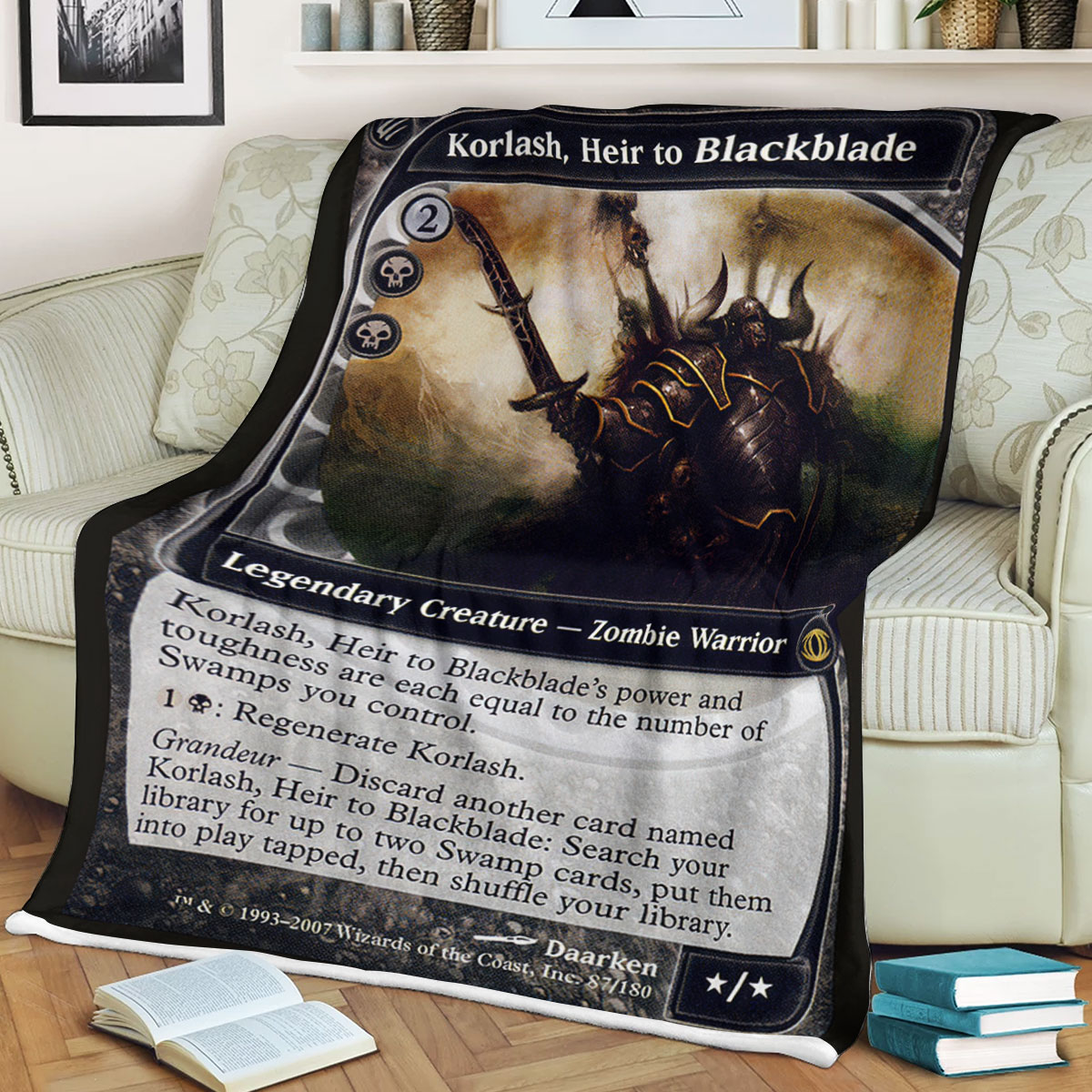 Magic The Gathering Korlash Heirto Blackblade Sherpa Blanket