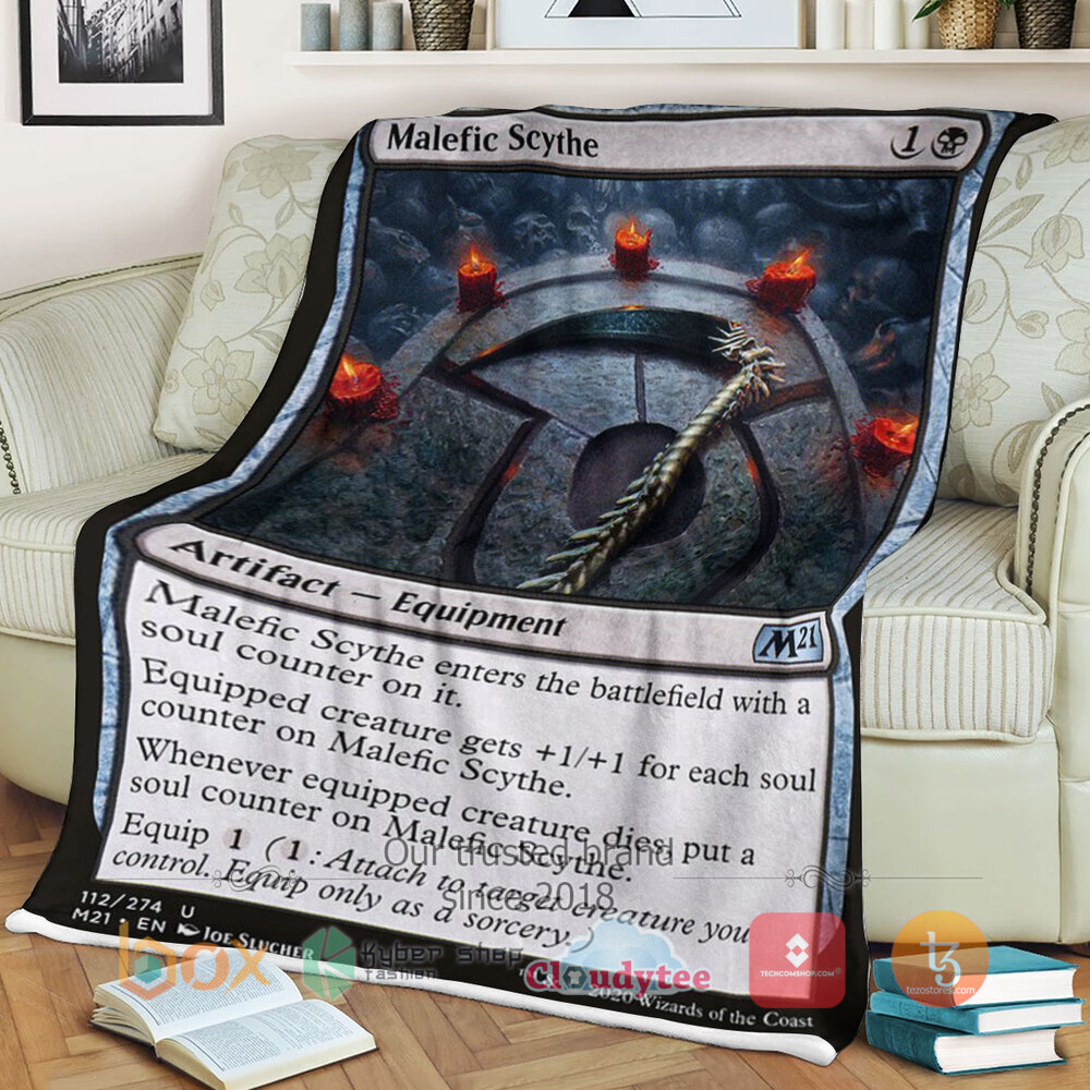 Magic The Gathering M21 112 Malefic Scythe Blanket