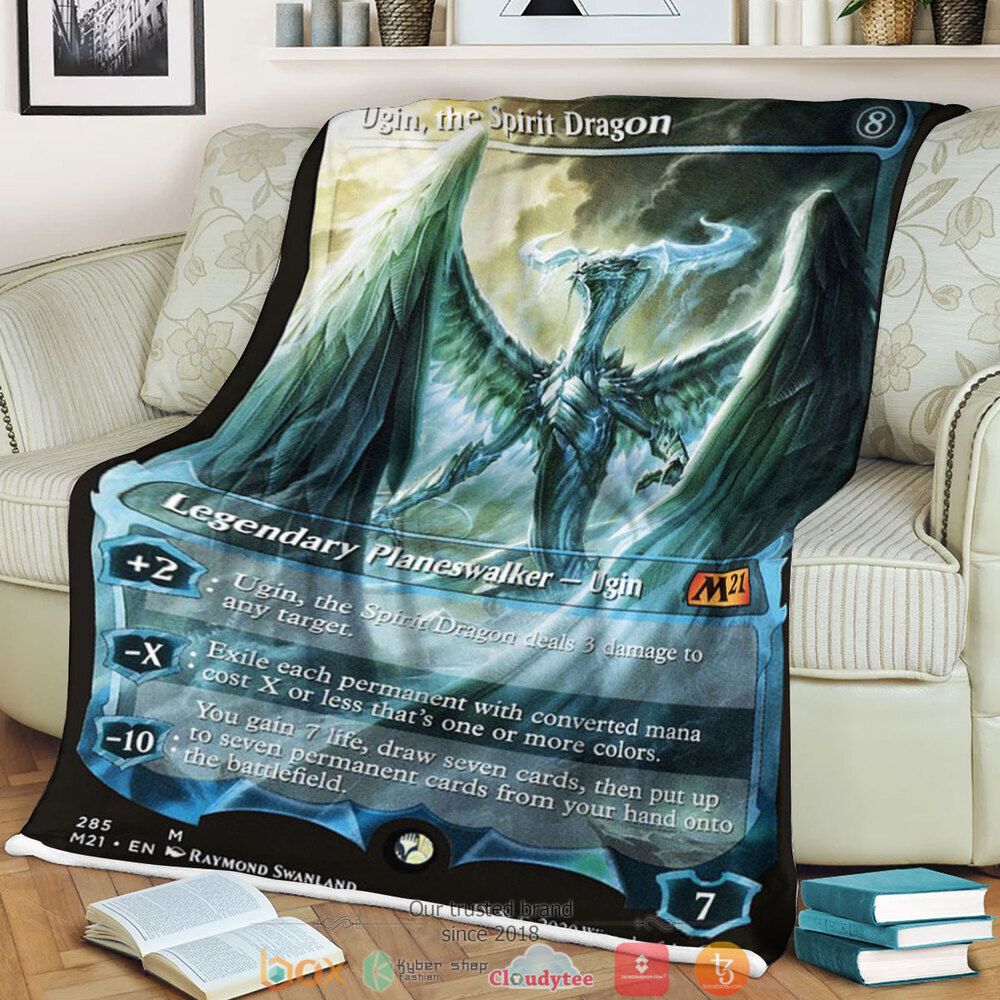M21 285 Ugin The Spirit Dragon Magic The Gathering fleece blanket 3 Magic The Gathering M21 285 Ugin The Spirit Dragon Blanket