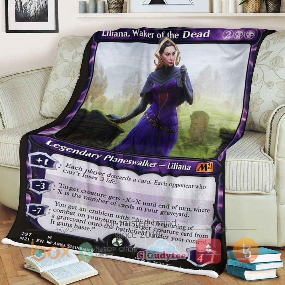 Magic The Gathering M21 297 Liliana Waker Of The Dead Blanket