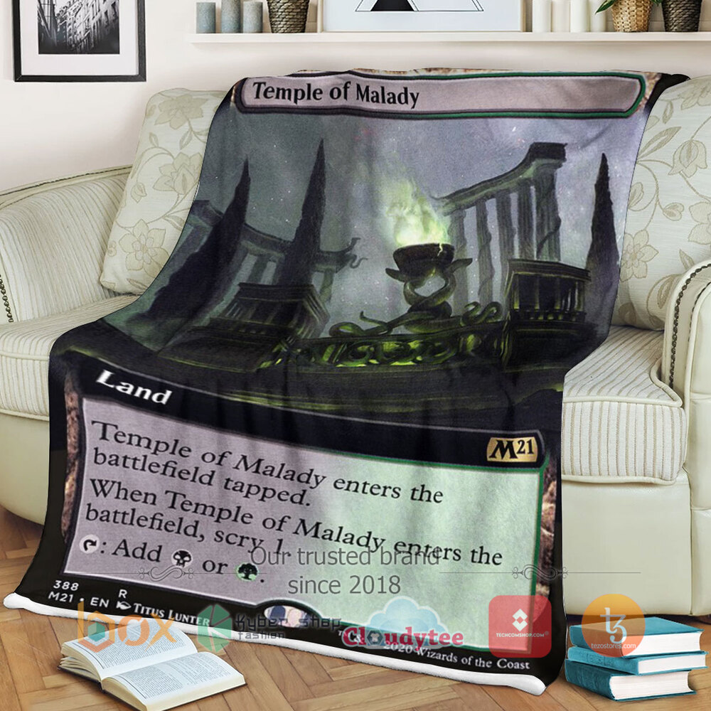 Magic The Gathering M21 388 Temple Of Malady Blanket
