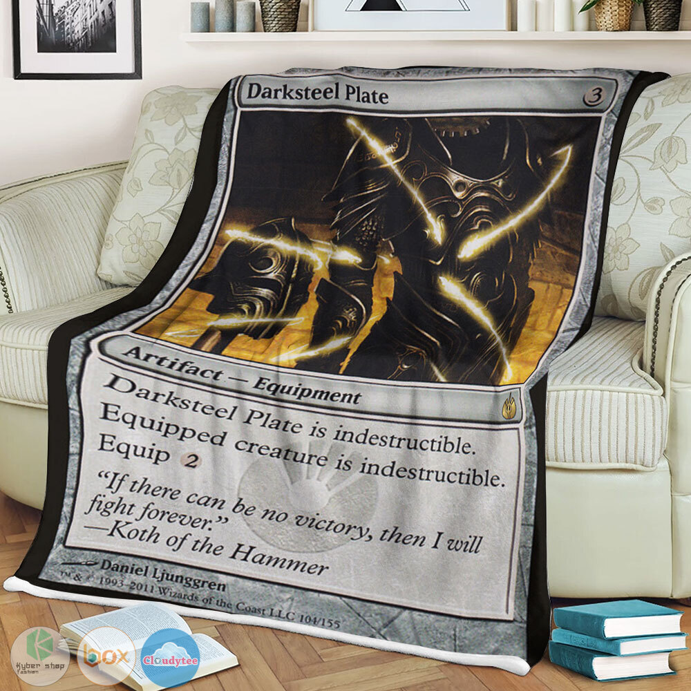 Mbs 104 Darksteel Plate Magic The Gathering fleece Blanket 2 Magic The Gathering Mbs 104 Darksteel Plate Blanket