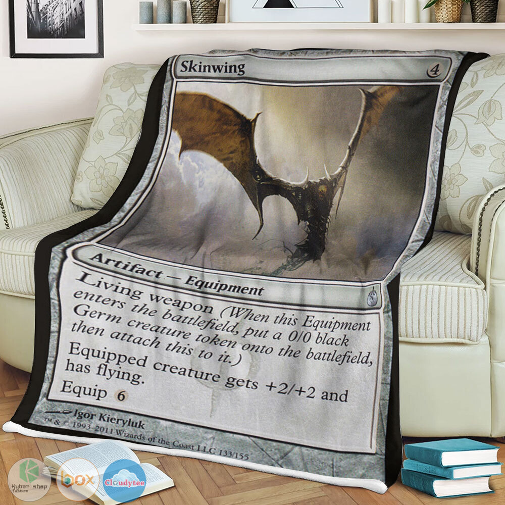 Mbs 133 Skinwing Magic The Gathering fleece Blanket 2 Magic The Gathering Mbs 133 Skinwing Blanket