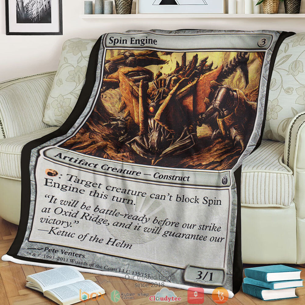 Mbs 135 Spin Engine Magic The Gathering fleece blanket 1 Magic The Gathering Mbs 135 Spin Engine Blanket