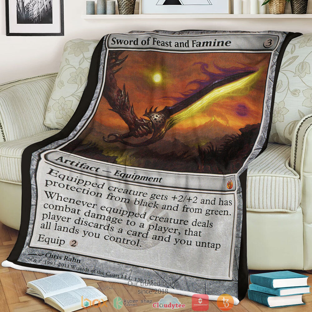 Magic The Gathering Mbs 138 Sword Of Feast And Famine Blanket