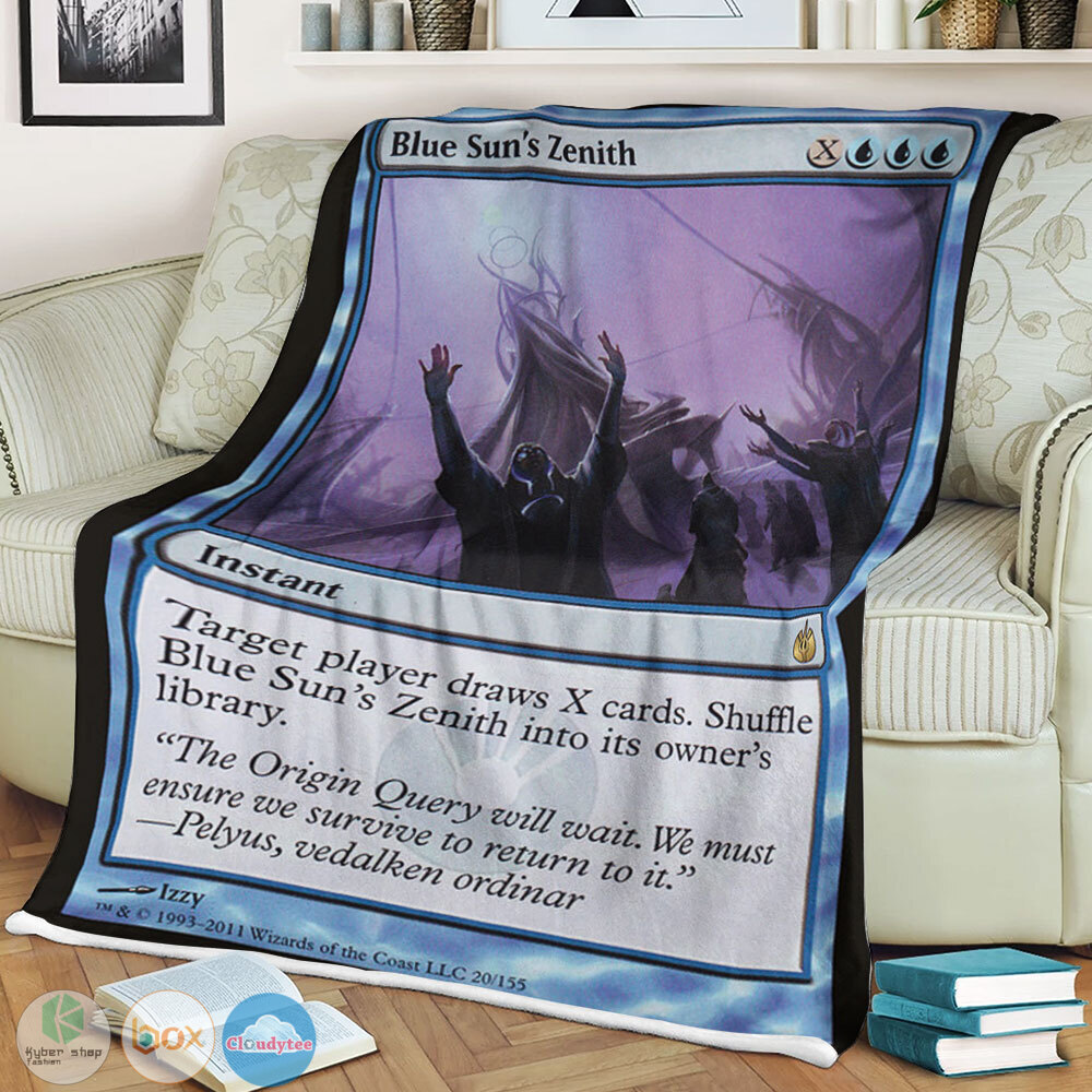 Mbs 20 Blue Sun S Zenith Magic The Gathering fleece Blanket 3 Magic The Gathering Mbs 20 Blue Sun S Zenith Blanket