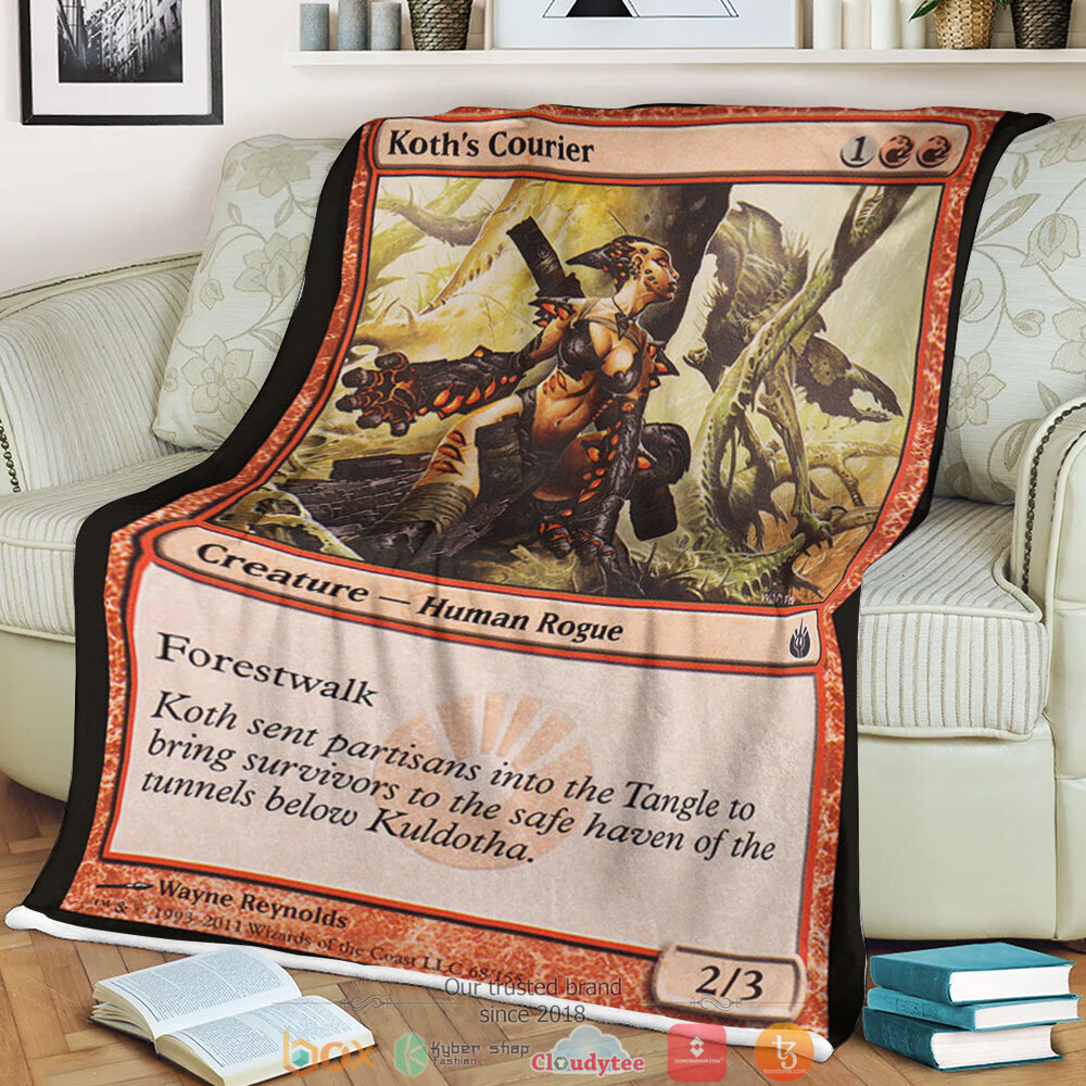 Mbs 68 Koth S Courier Magic The Gathering fleece blanket 2 Magic The Gathering Mbs 68 Koth S Courier Blanket