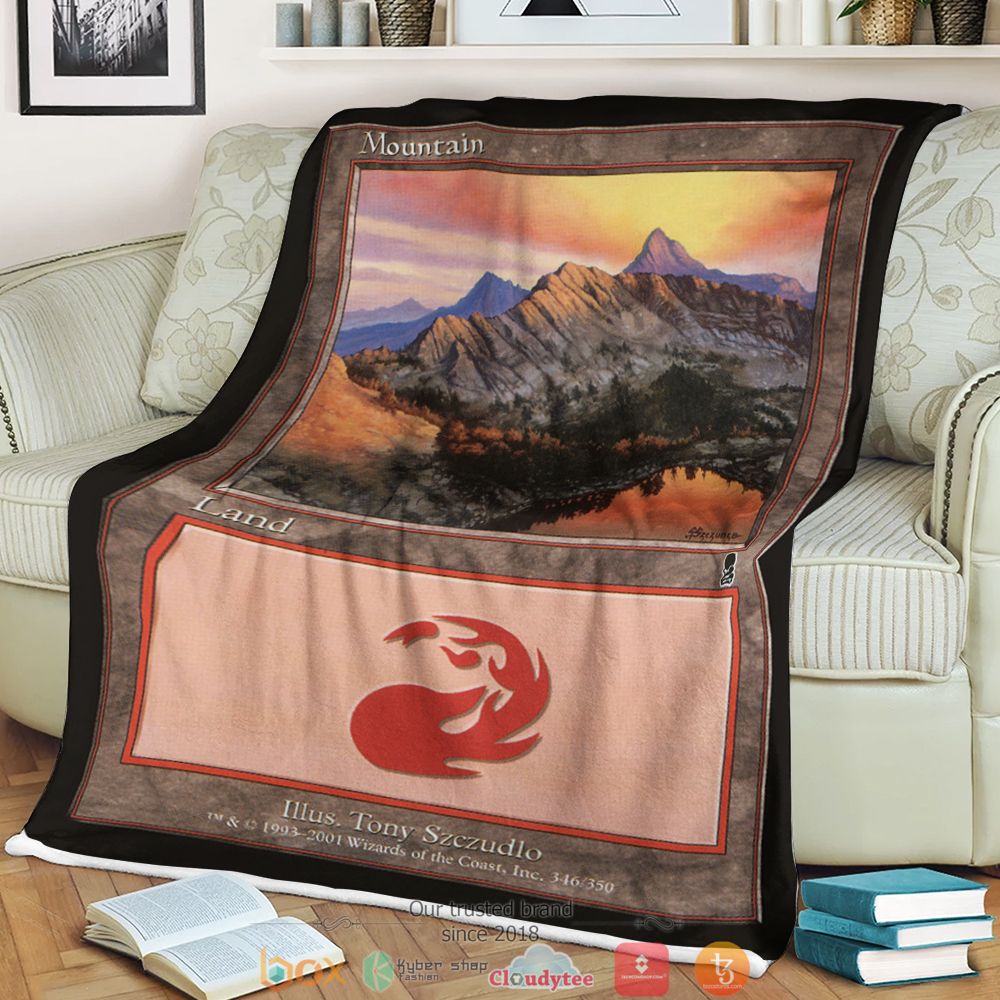 Mountain Land Magic The Gathering fleece blanket 2 Magic The Gathering Mountain Land Blanket