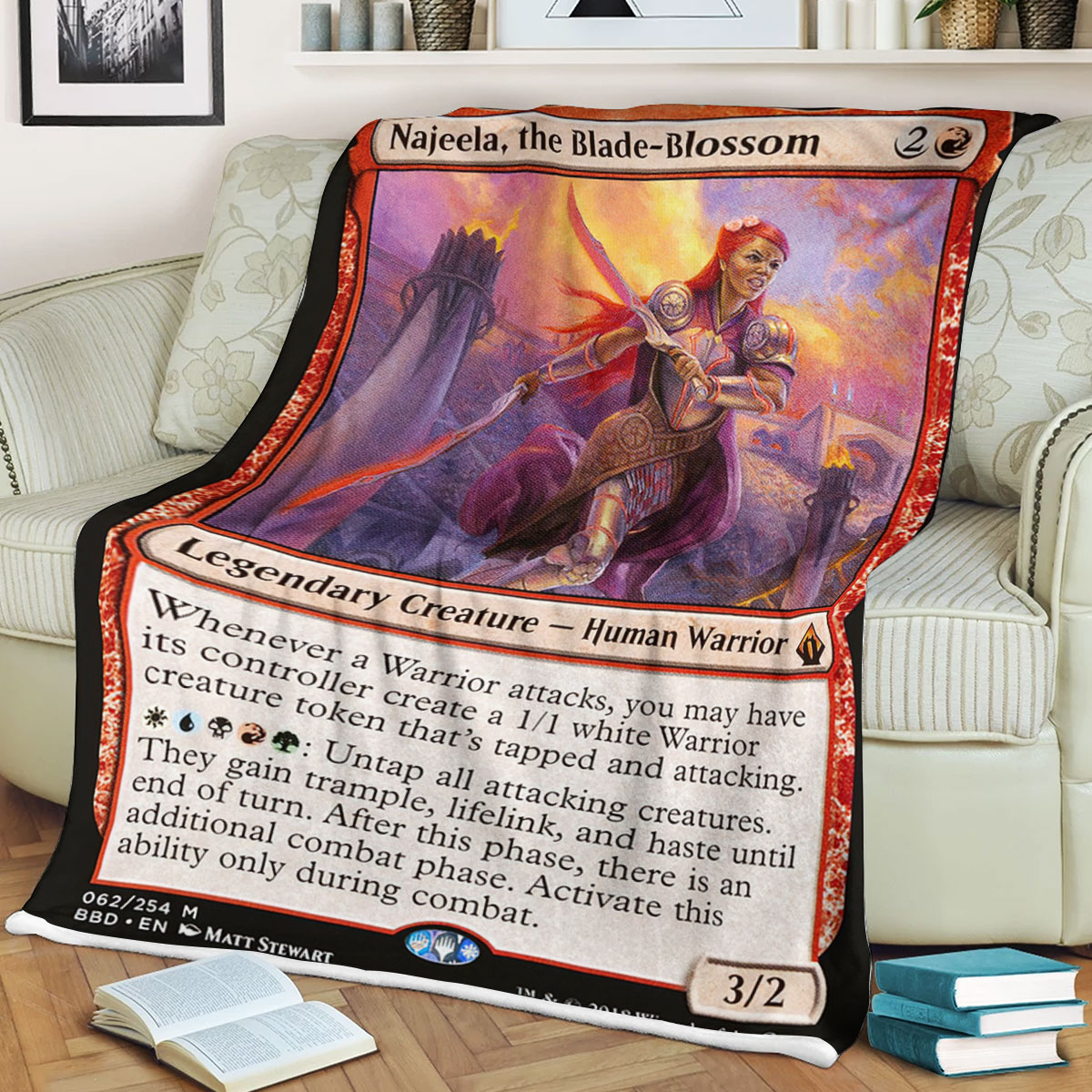 Magic The Gathering Najeela the Blade Blossom Sherpa Blanket