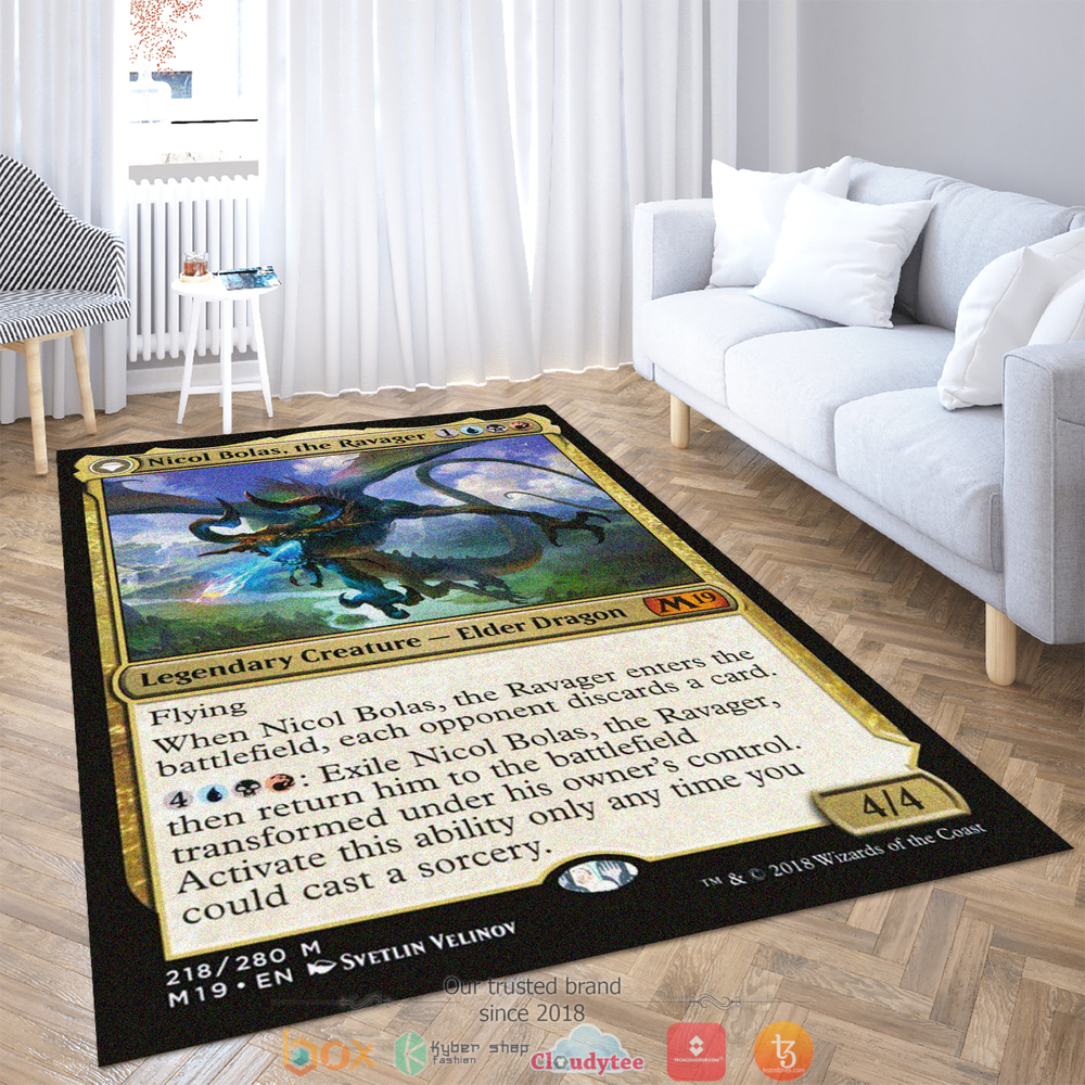 Magic The Gathering Nico Bolas The Ravager Rectangular Rug