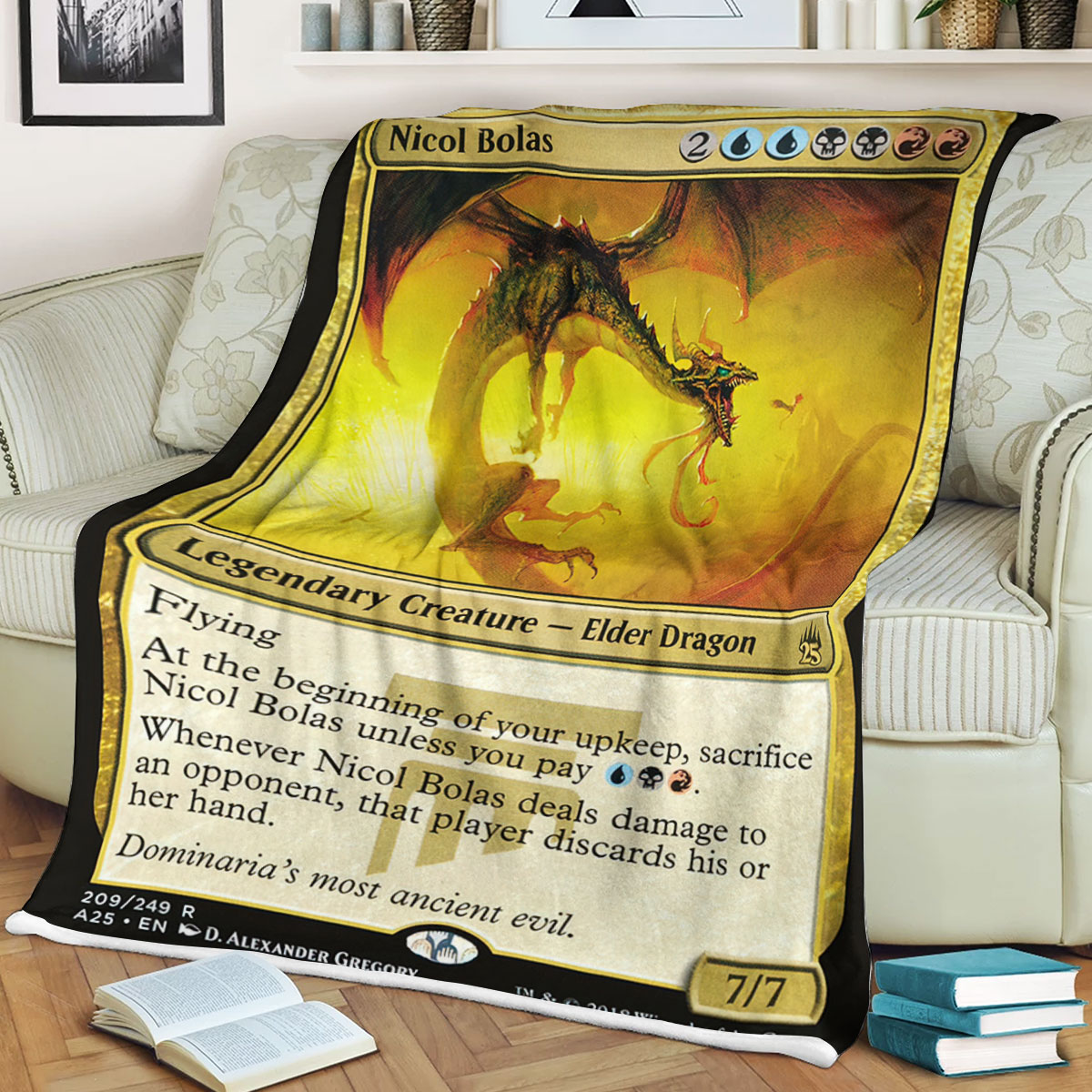 Magic The Gathering Nicol Bolas Sherpa Blanket