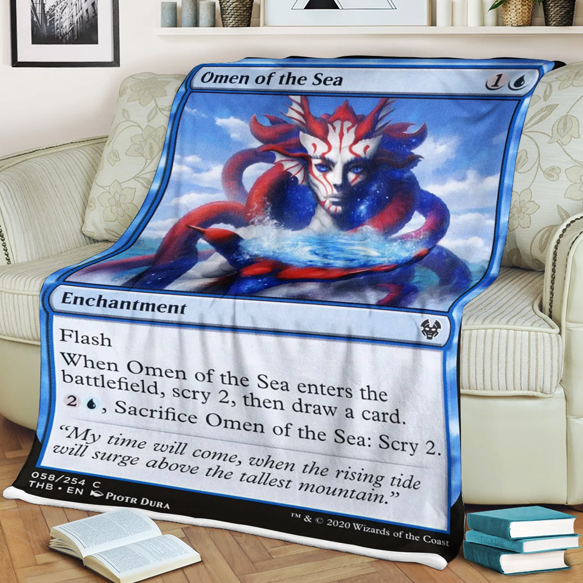 Magic The Gathering Omen Of The Sea Blanket