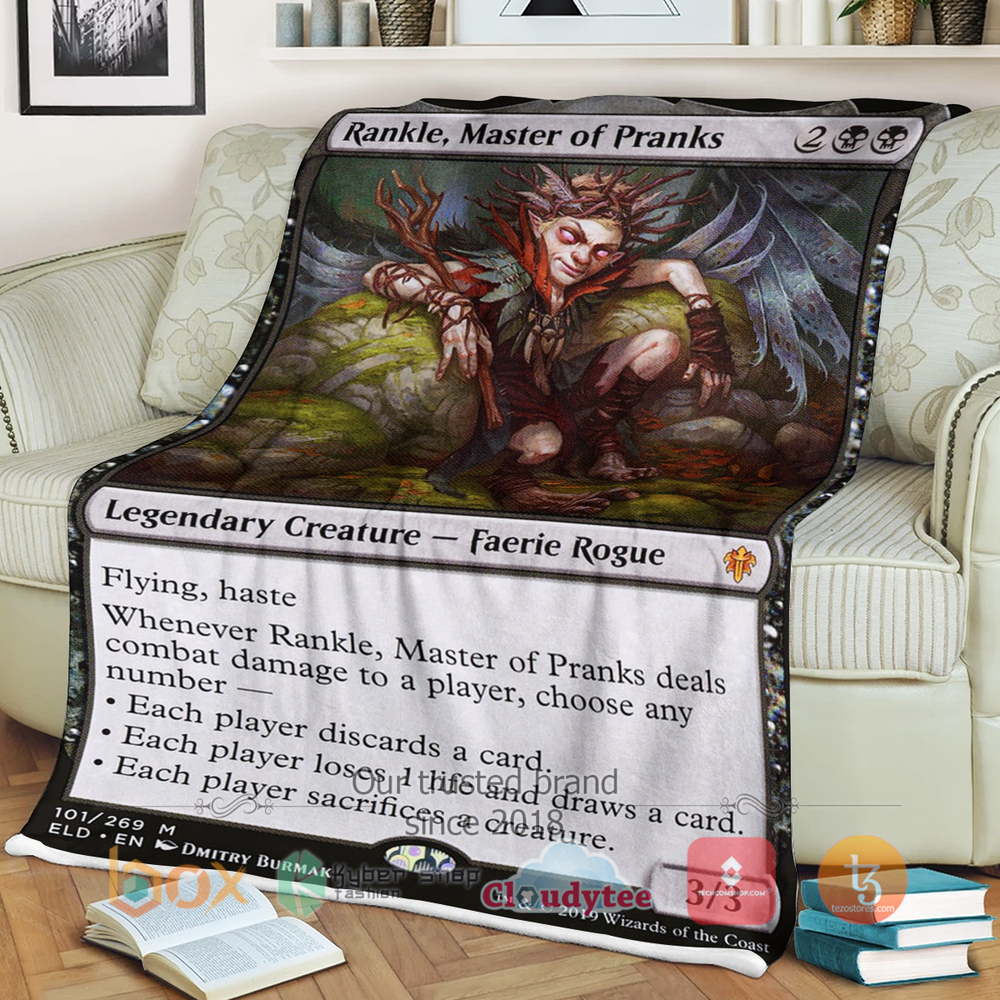 Magic The Gathering Rankle Master of Pranks Blanket