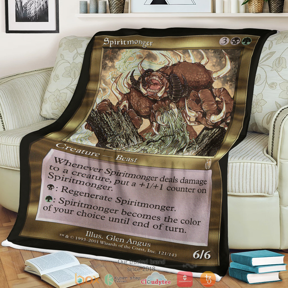 Spiritmonger Magic The Gathering fleece blanket 1 Magic The Gathering Spiritmonger Blanket
