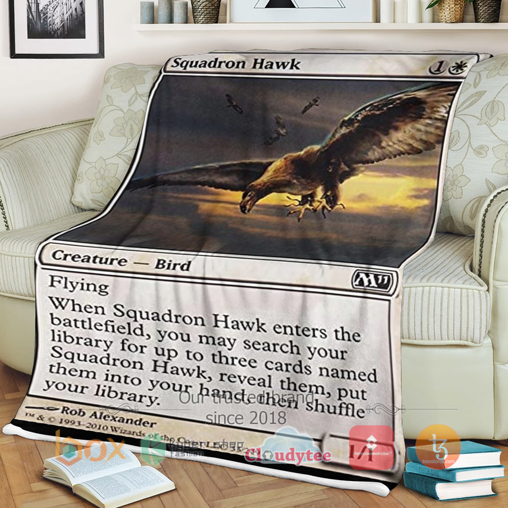 Magic The Gathering Squadron Hawk Blanket