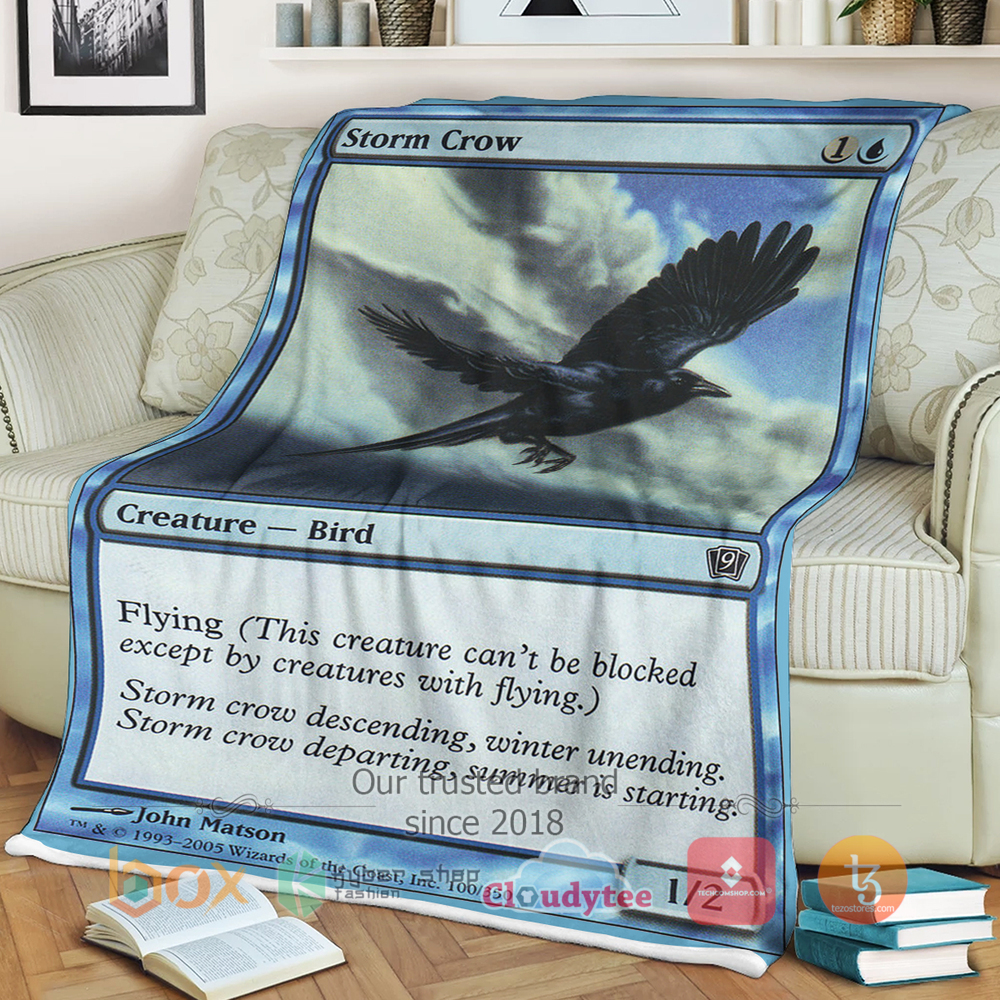 Magic The Gathering Storm Crow Blanket