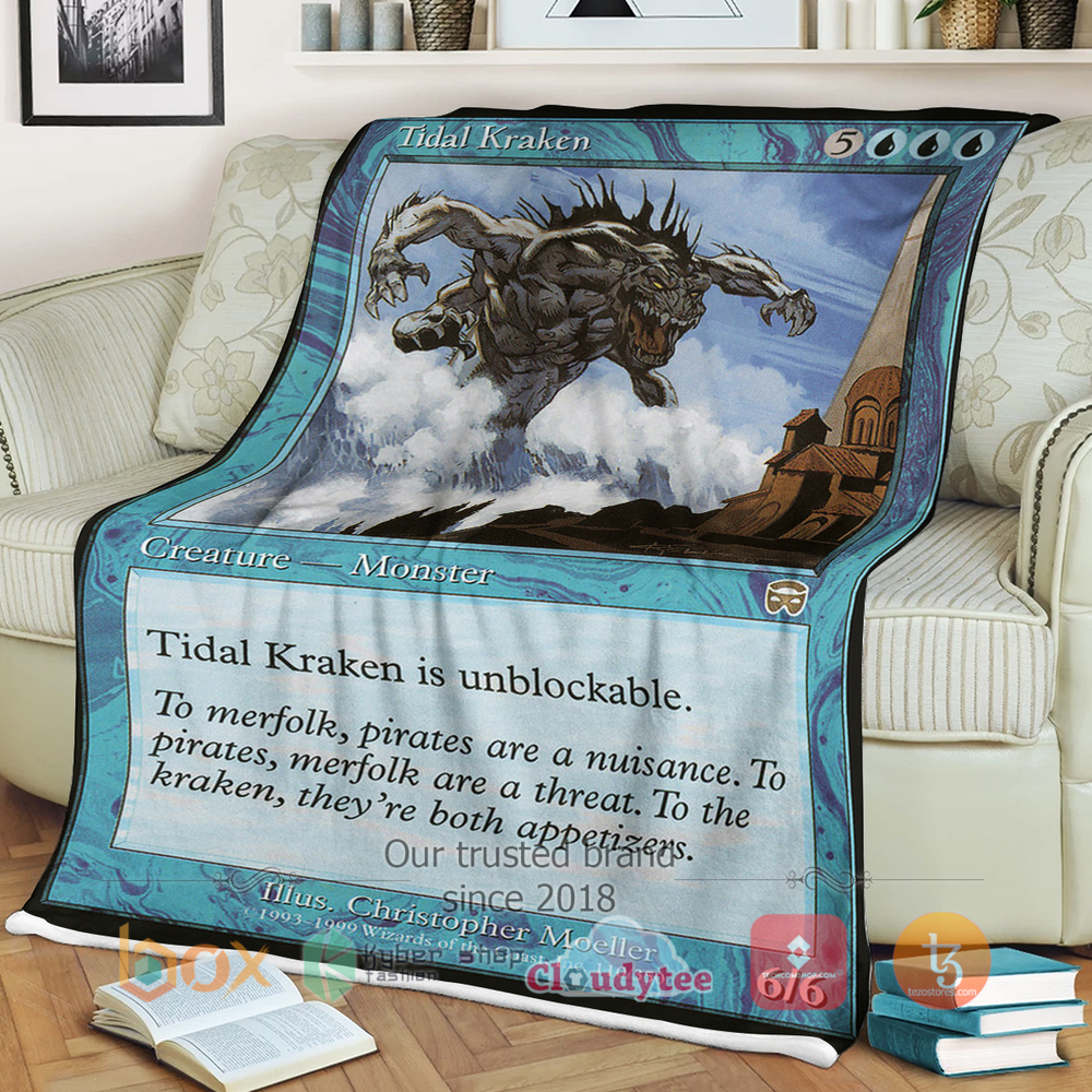 Magic The Gathering Tidal Kraken Blanket