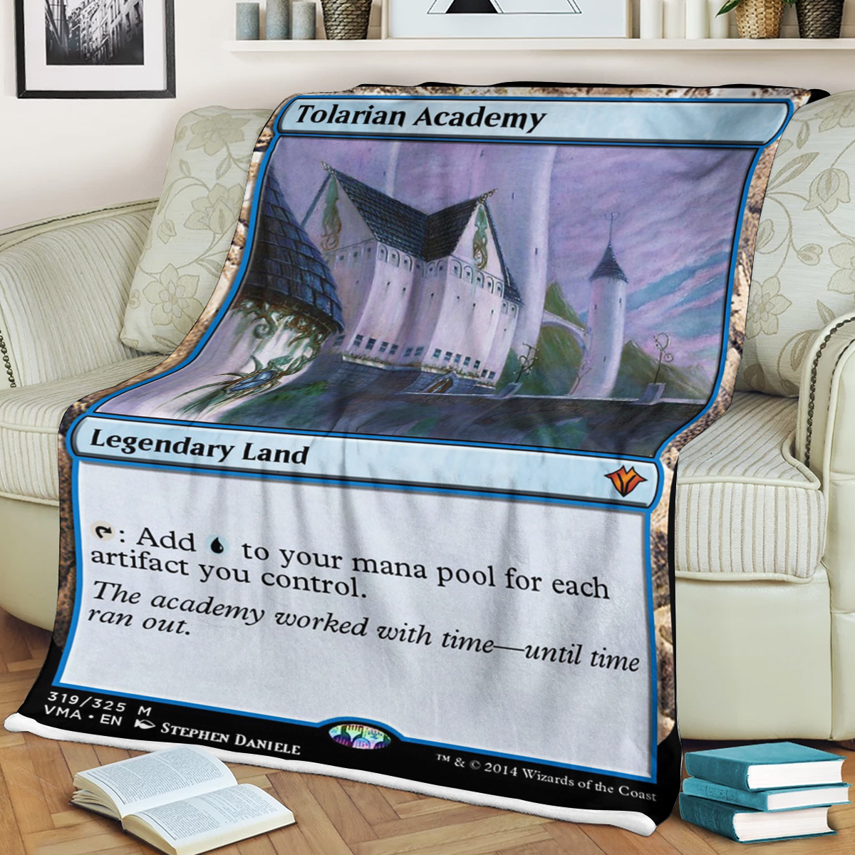 Magic The Gathering Tolarian Academy Sherpa Blanket