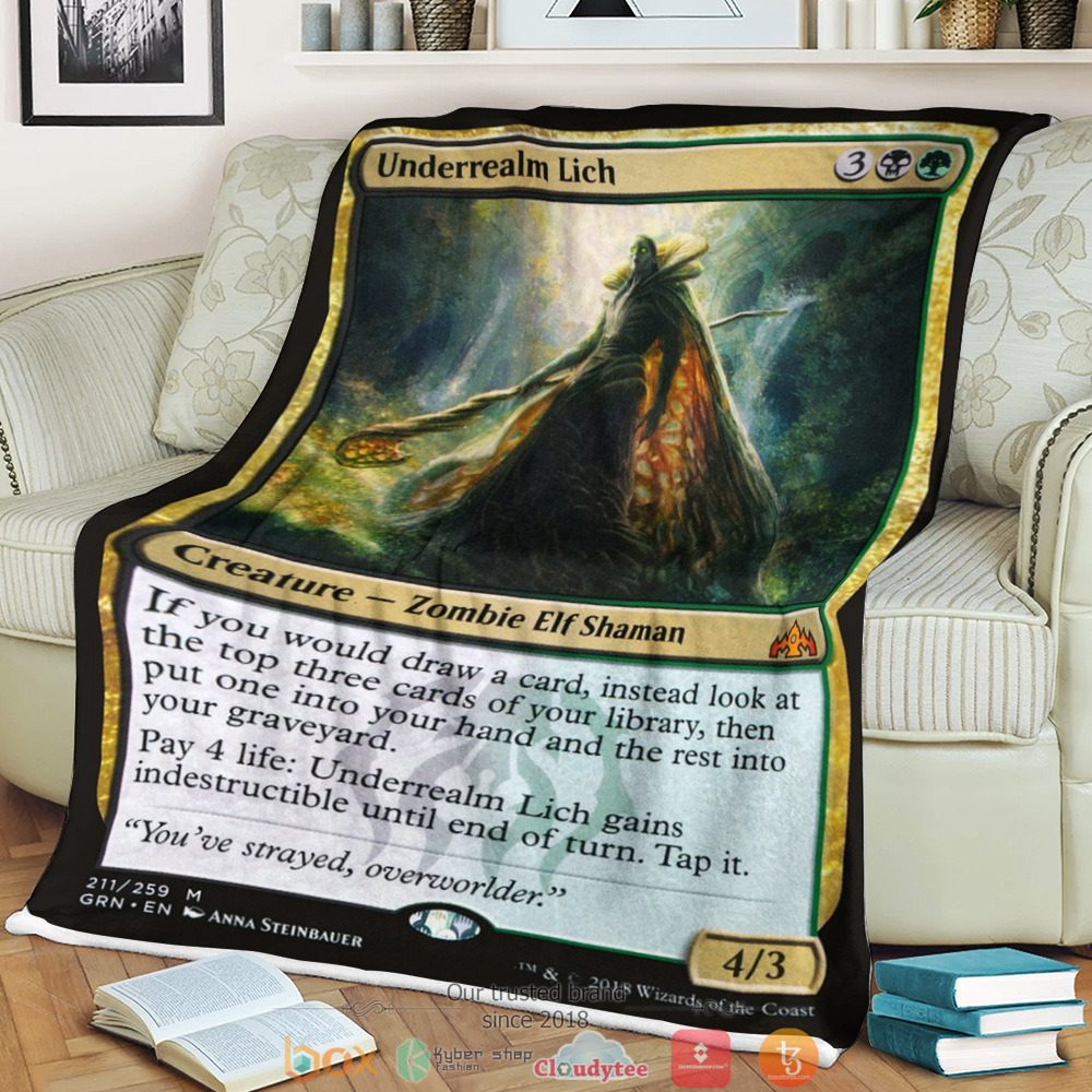 Underrealm Lich Magic The Gathering fleece blanket 1 Magic The Gathering Underrealm Lich Blanket