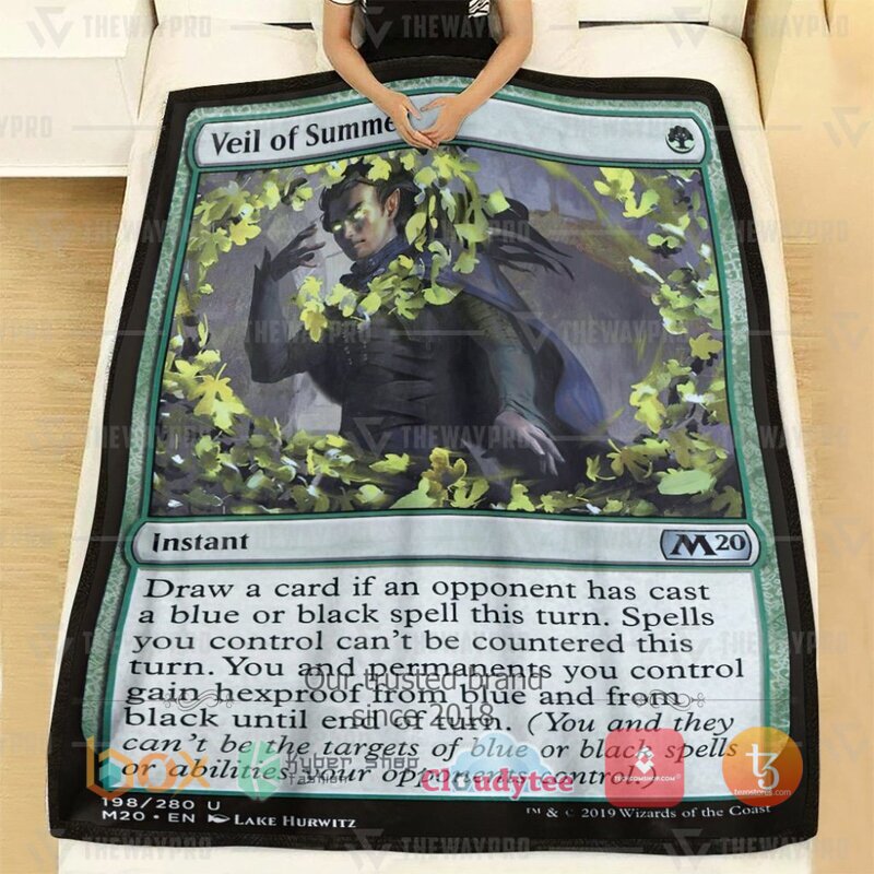 Magic The Gathering Veil of Summer Blanket 2 Magic The Gathering Veil of Summer Blanket 1