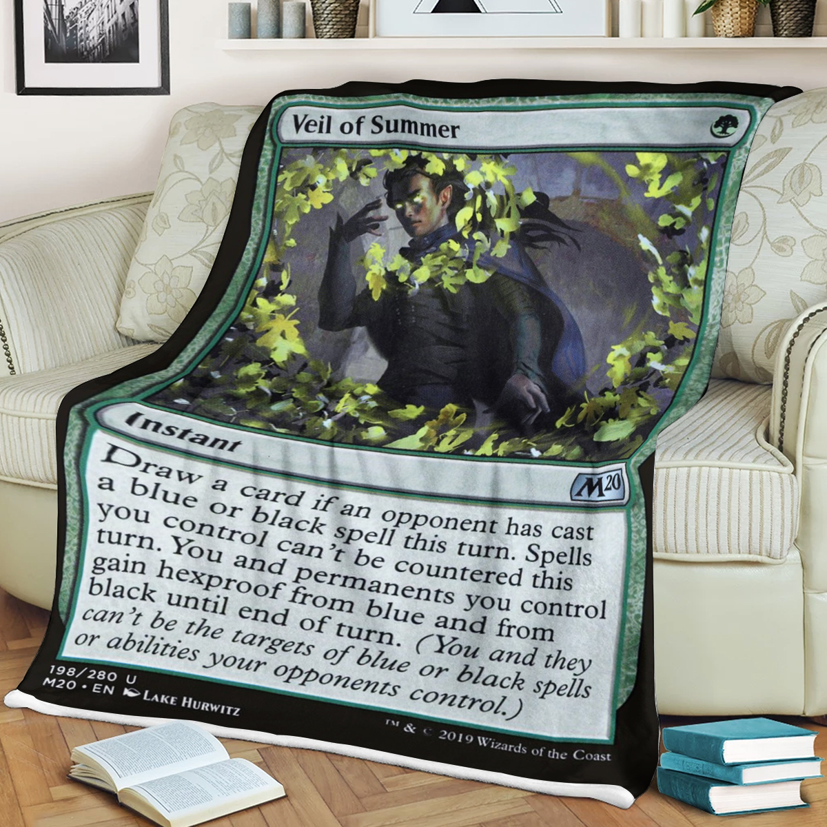 Magic The Gathering Veil of Summer Soft Blanket