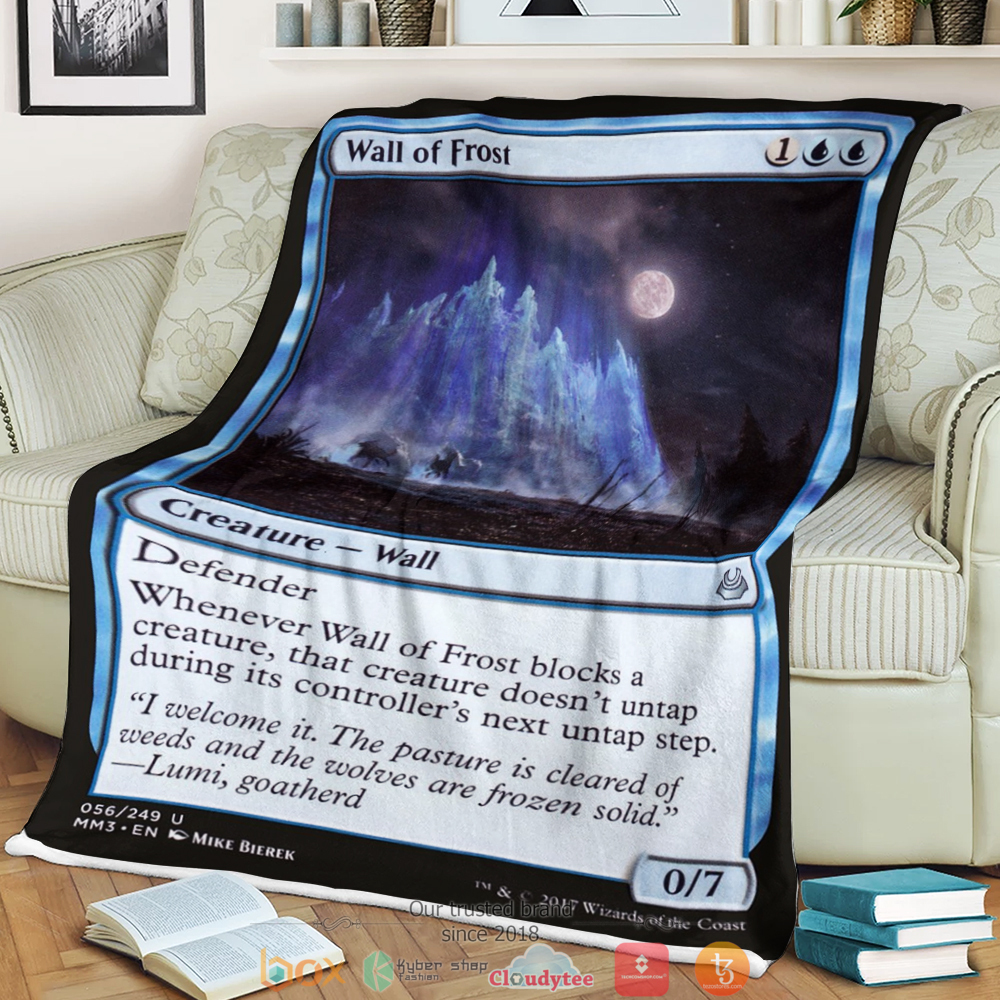 Wall of Frost Magic The Gathering fleece blanket 2 Magic The Gathering Wall of Frost Blanket