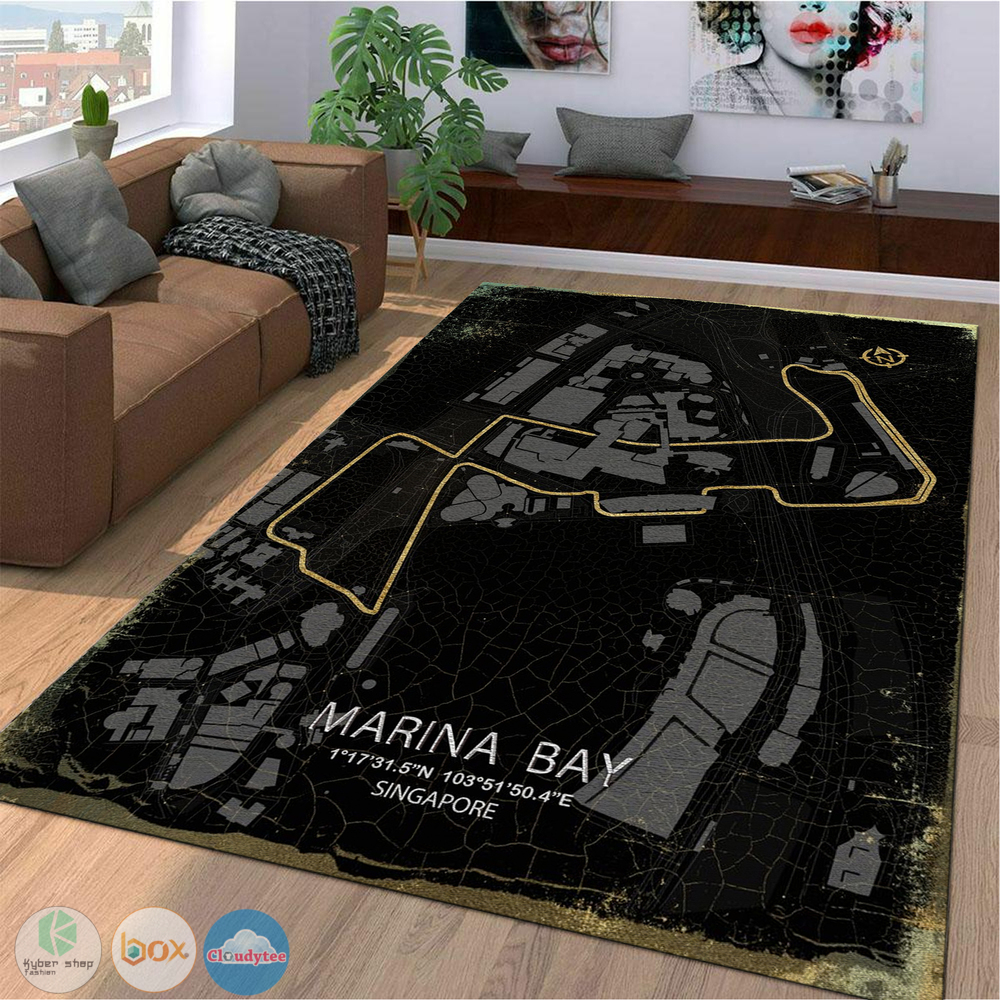 Marina Bay Singapore Circuit rectangle rug 2 Marina Bay Singapore Circuit rug 1