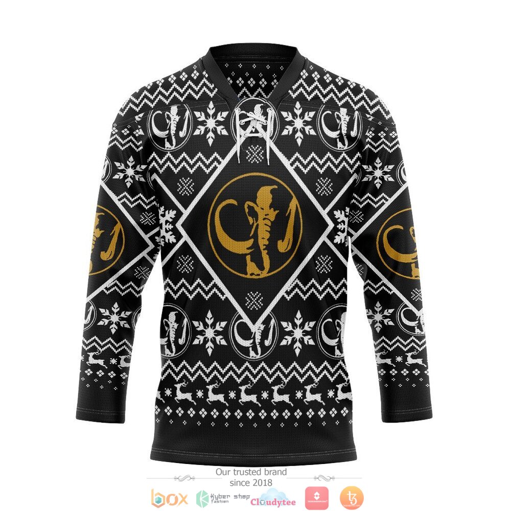 Mighty Morphin Black Power Rangers hockey jersey
