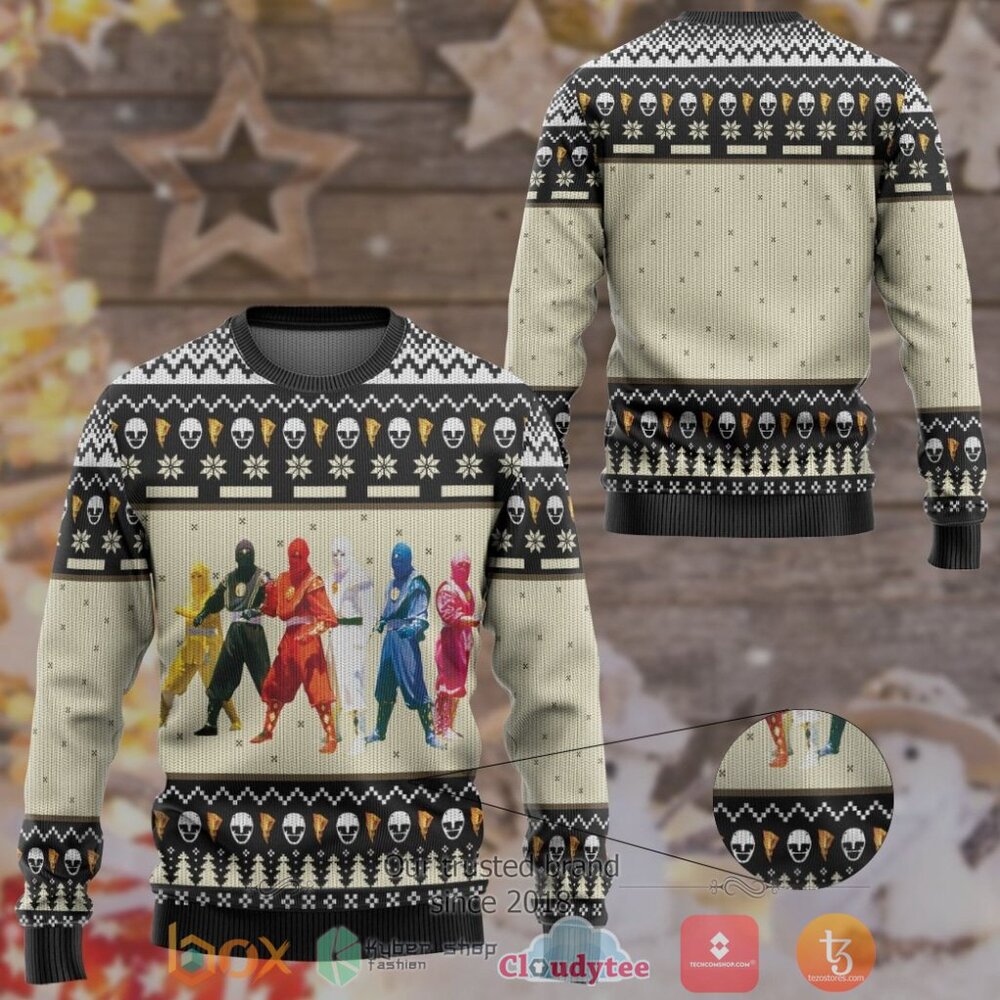 Mighty Morphin Ninjetti Color Ugly Christmas Sweater