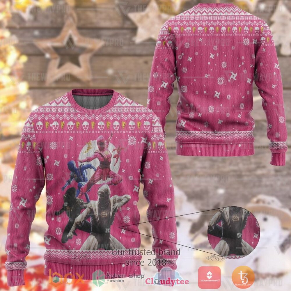 NEW Mighty Morphin Ninjetti New Pattern Merry Christmas Sweater 5 Mighty Morphin Ninjetti New Ugly Christmas Sweater 1 2 3 4