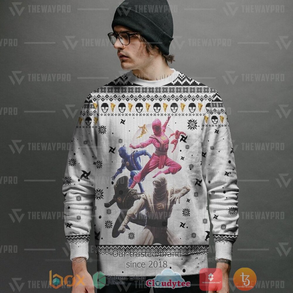 NEW Mighty Morphin Ninjetti New Pattern Merry Christmas Sweater 9 Mighty Morphin Ninjetti New Ugly Christmas Sweater 1 2 3 4 5 6 7 8