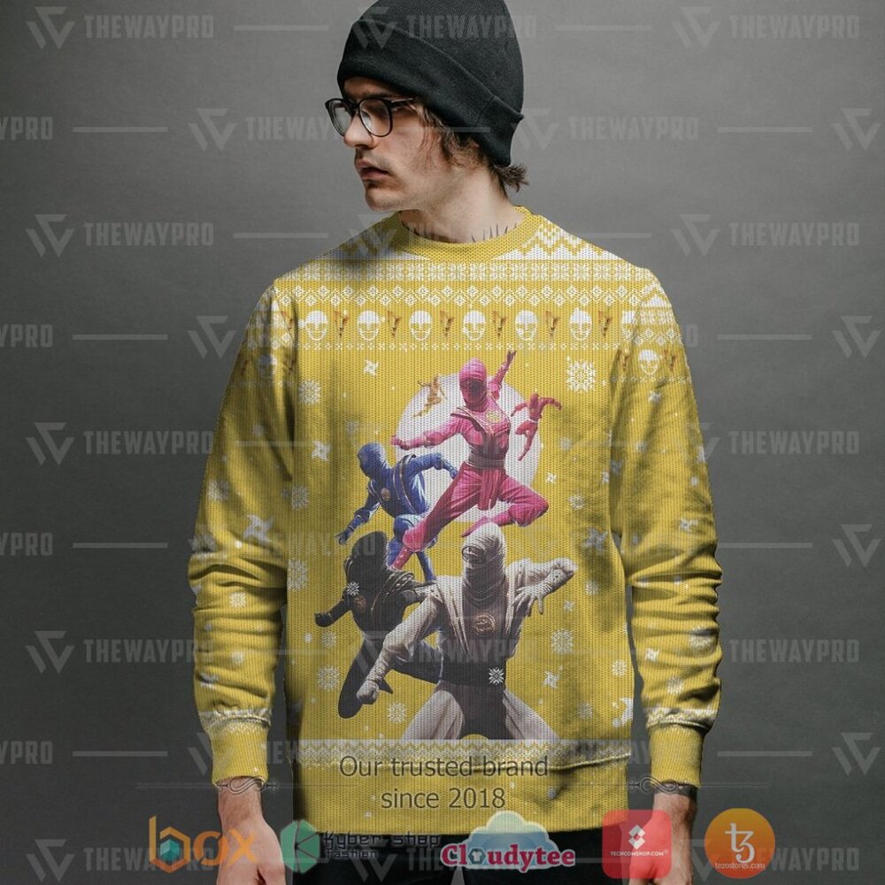 NEW Mighty Morphin Ninjetti New Pattern Merry Christmas Sweater 11 Mighty Morphin Ninjetti New Ugly Christmas Sweater 1 2 3 4 5 6 7 8 9 10