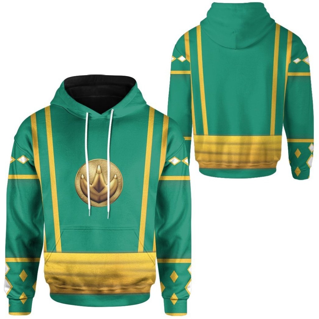 BEST Mighty Morphin Power Ranger Ninja Rangers Green Dragon 3D Printed Hoodie 4 Mighty Morphin Power Ranger Ninja Rangers Green Dragon 3D All Over Printed Hoodie 1 2 3
