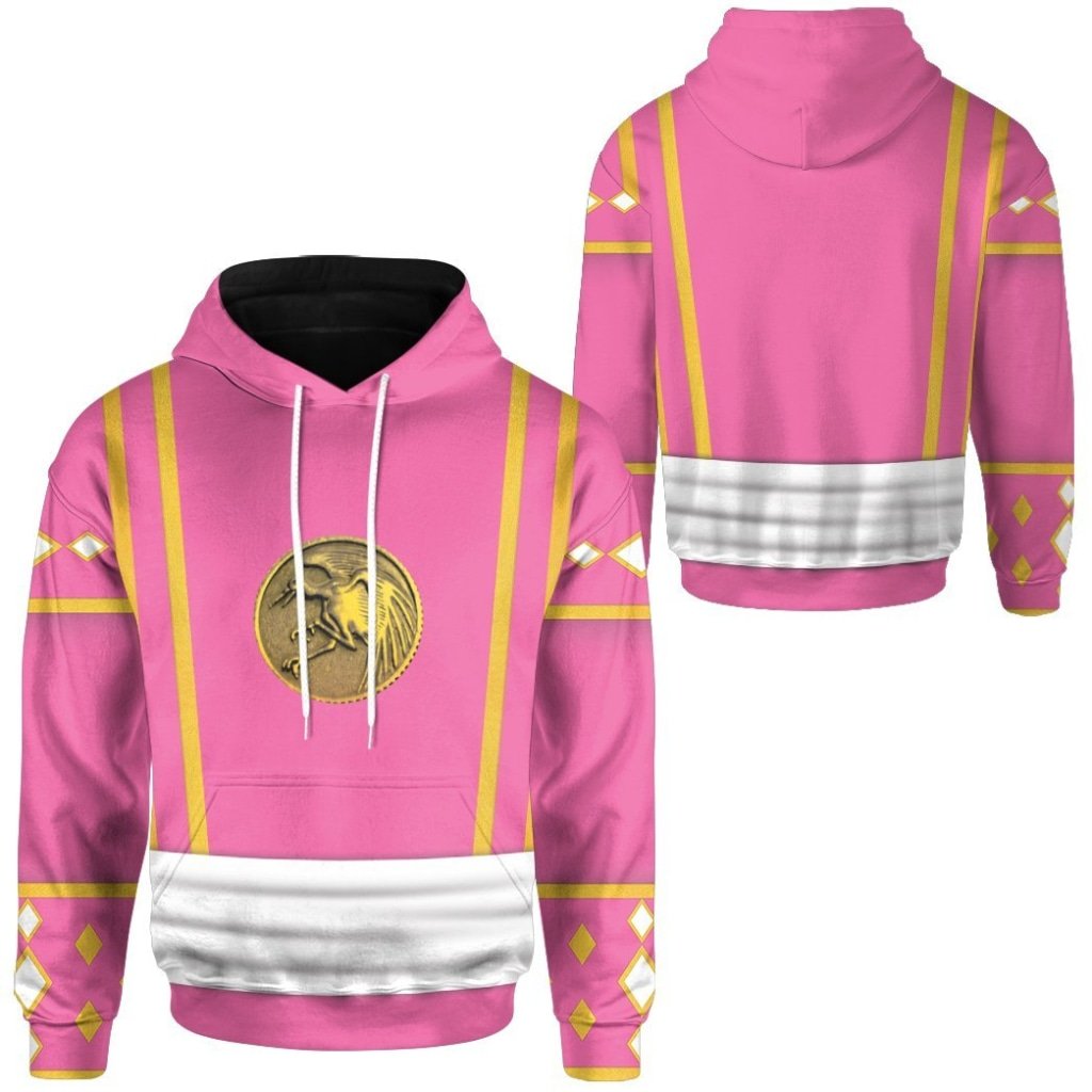 BEST Mighty Morphin Power Ranger Ninja Rangers Pink Crane 3D Printed Hoodie 4 Mighty Morphin Power Ranger Ninja Rangers Pink Crane 3D All Over Printed Hoodie 1 2 3