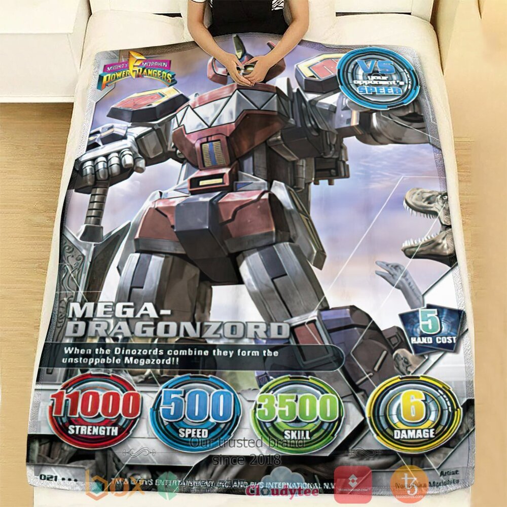 BEST Mighty Morphin Power Rangers Dragonzord Soft Blanket 2 Mighty Morphin Power Rangers Dragonzord Custom Soft Blanket 1