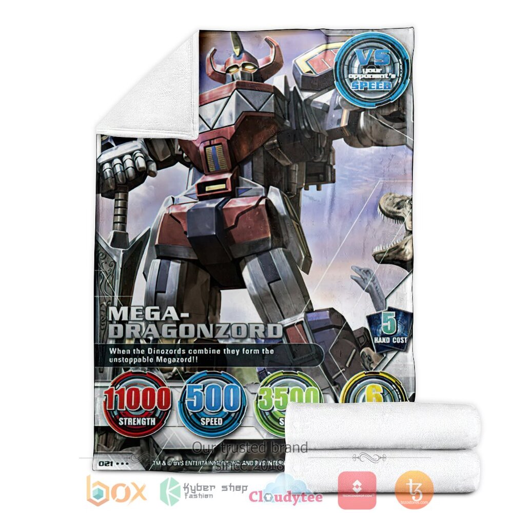 BEST Mighty Morphin Power Rangers Dragonzord Soft Blanket 3 Mighty Morphin Power Rangers Dragonzord Custom Soft Blanket 1 2