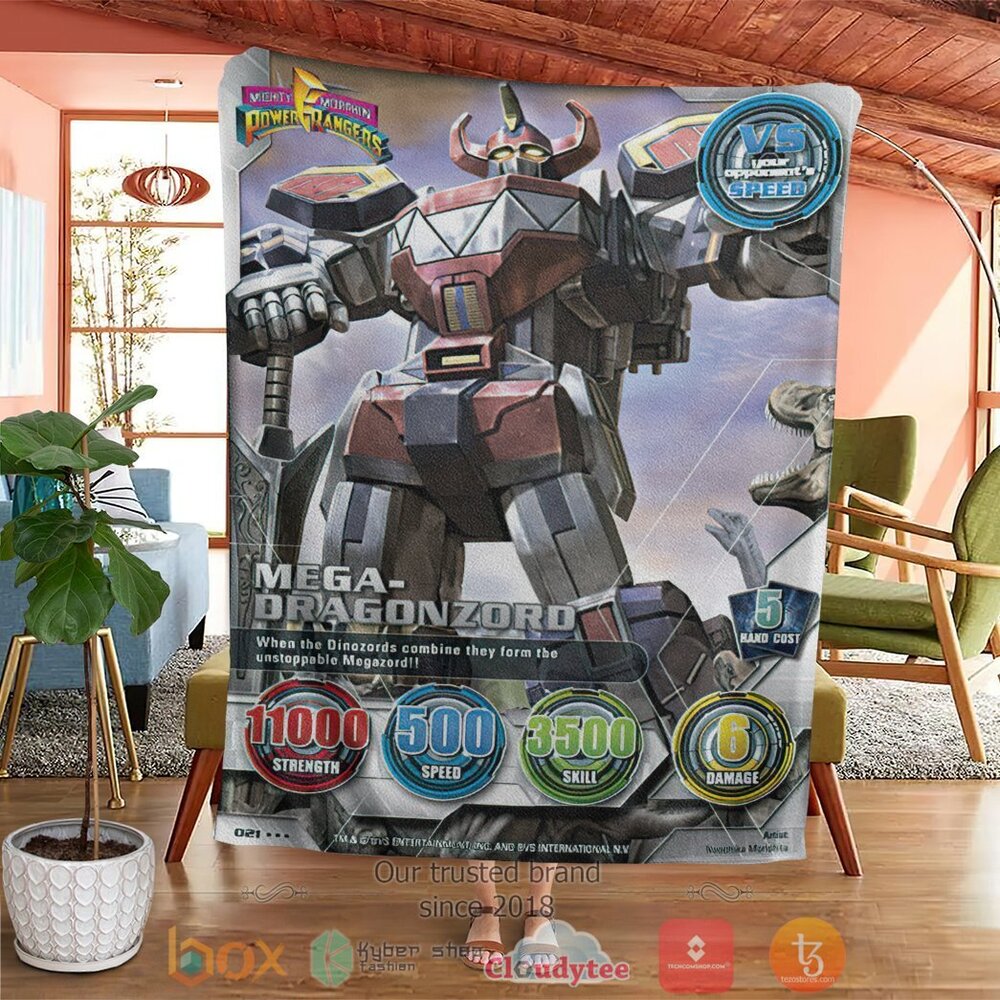 BEST Mighty Morphin Power Rangers Dragonzord Soft Blanket 4 Mighty Morphin Power Rangers Dragonzord Custom Soft Blanket 1 2 3