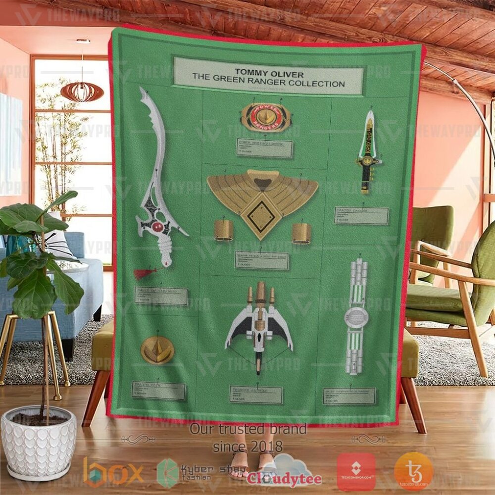 Mighty Morphin Power Rangers Tommy The Green Ranger Collection Custom Soft Blanket 1 2 3