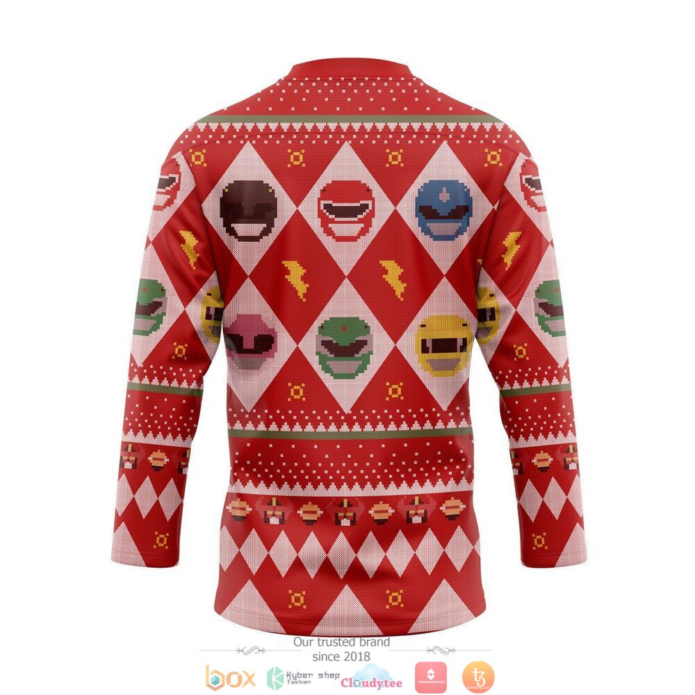 HOT Mighty Morphin Power Rangers hockey jersey 2 Mighty Morphin Power Rangers hockey jersey 1