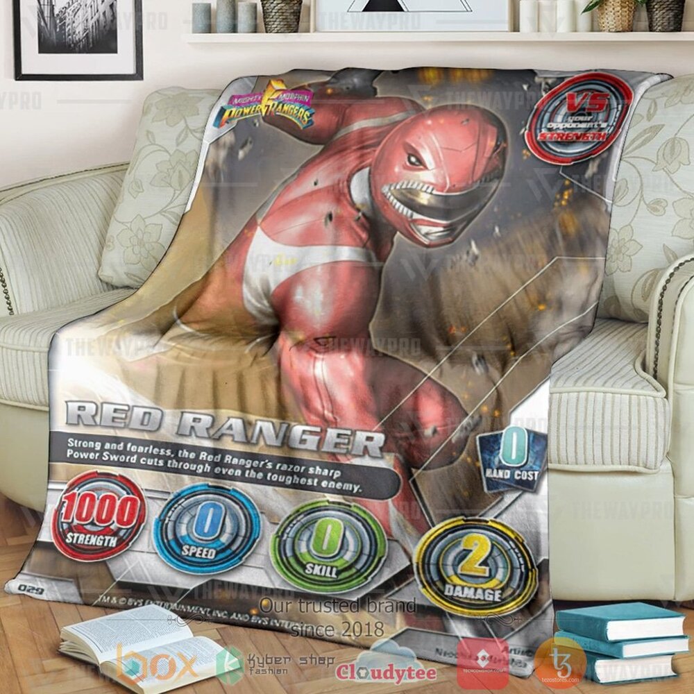 Mighty Morphin Red Power Ranger Custom Soft Blanket