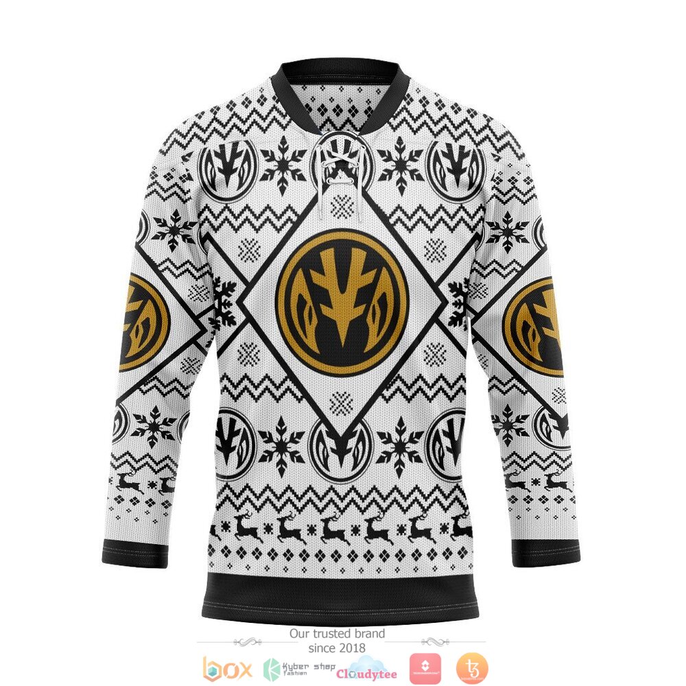 Mighty Morphin White Power Rangers hockey jersey
