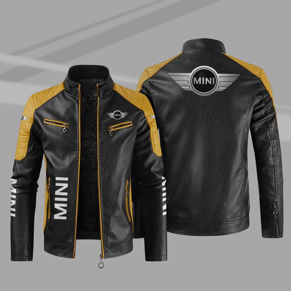 Mini Car Motor Block Leather Jacket 2 Mini Car Motor Block Leather Jacket 1